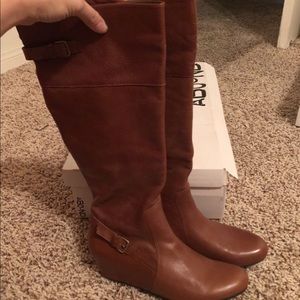 Leather cognac brown boots Nordstrom size 8